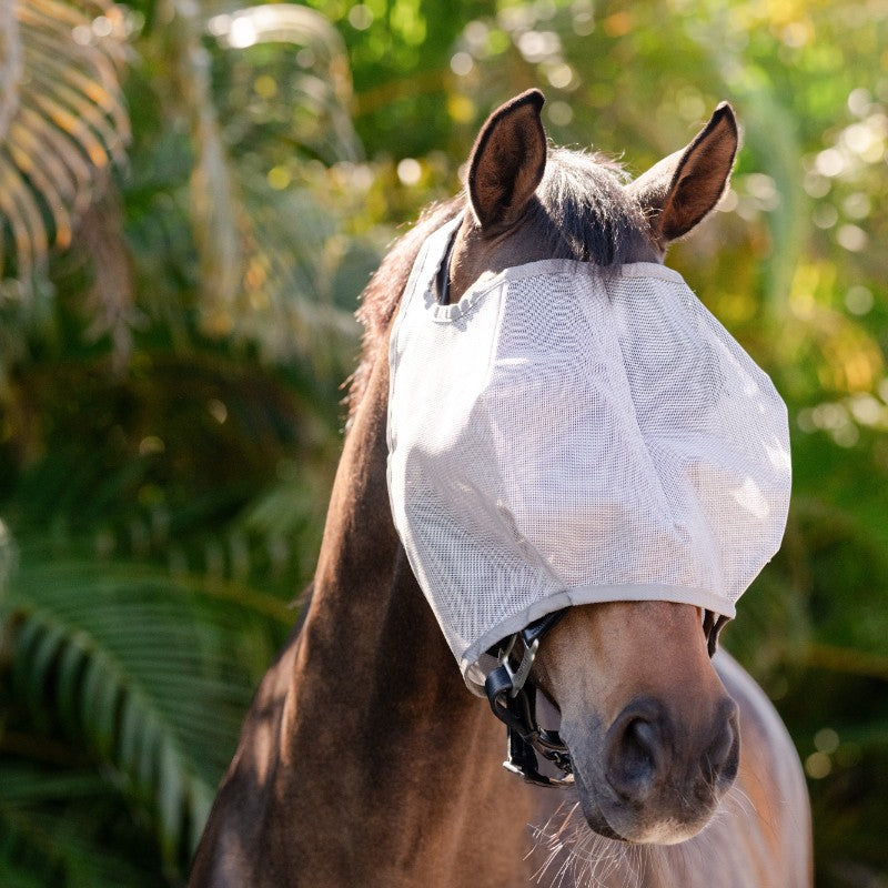 Horseware - Masque anti-mouches sans oreilles Amigo Flymask argent/ titanium grey | - Ohlala