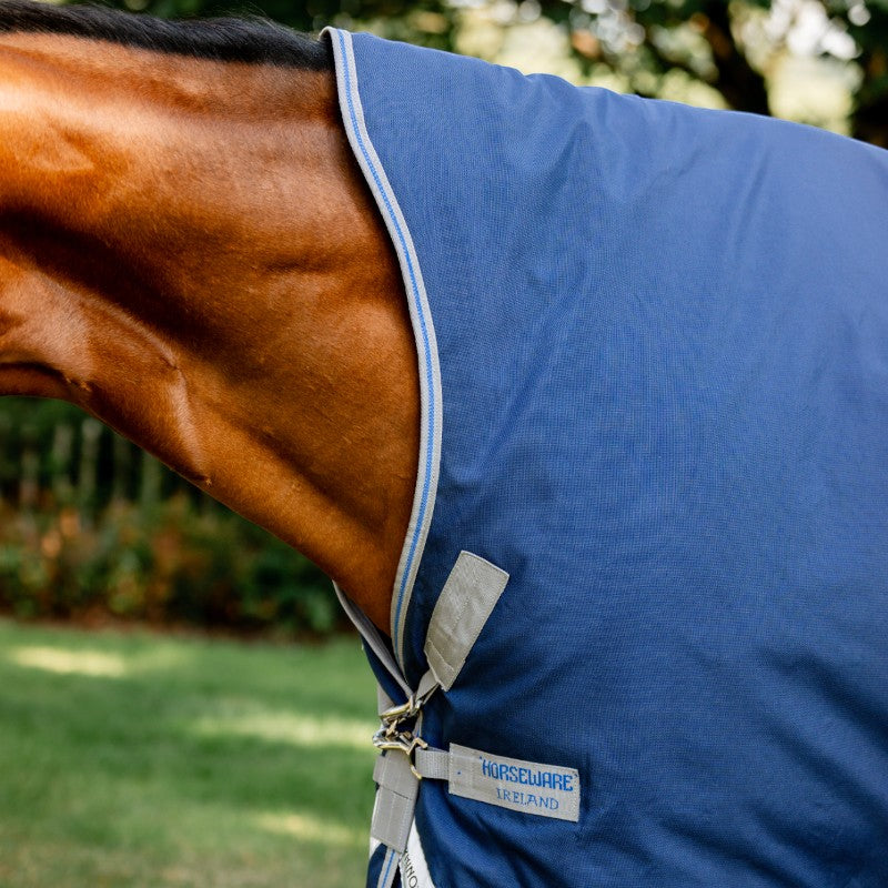 Horseware - Couverture d'extérieur Rhino Wug marine/ titanium grey/ classic blue 0g | - Ohlala