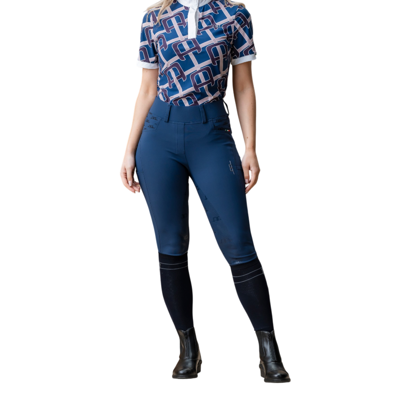 Horseware - Legging d'équitation femme Fina marine full grip | - Ohlala