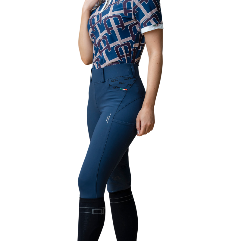 Horseware - Legging d'équitation femme Fina Brushed marine full grip | - Ohlala