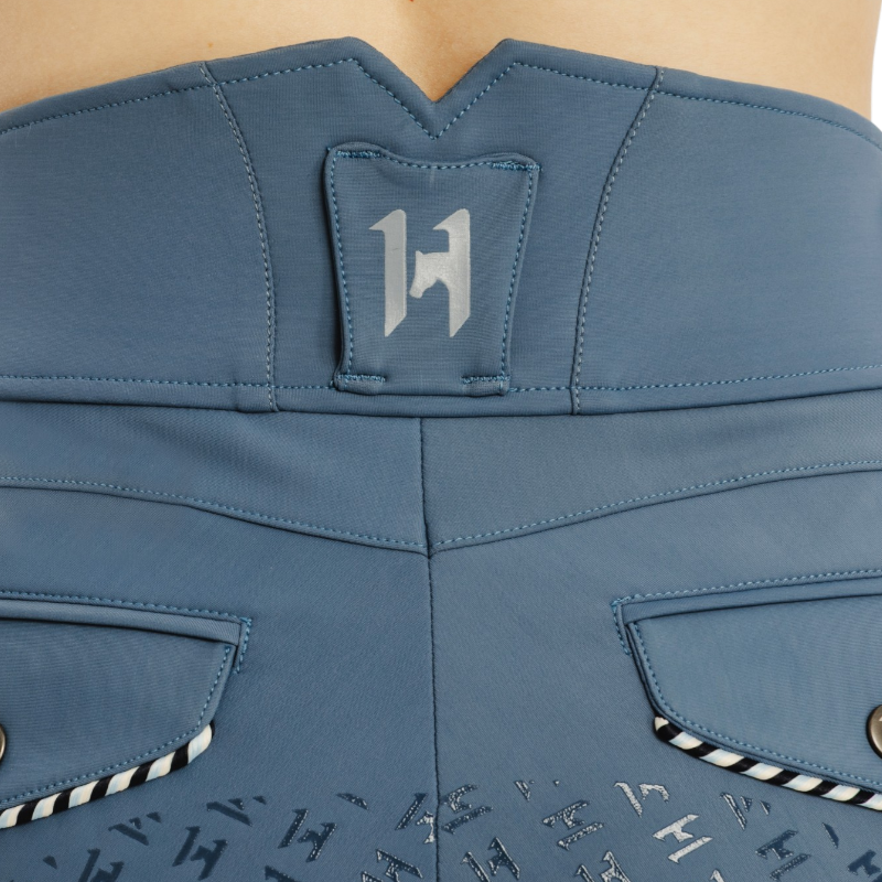 Horseware - Pantalon d'équitation femme Newmarket High Rise indigo orchid full grip | - Ohlala