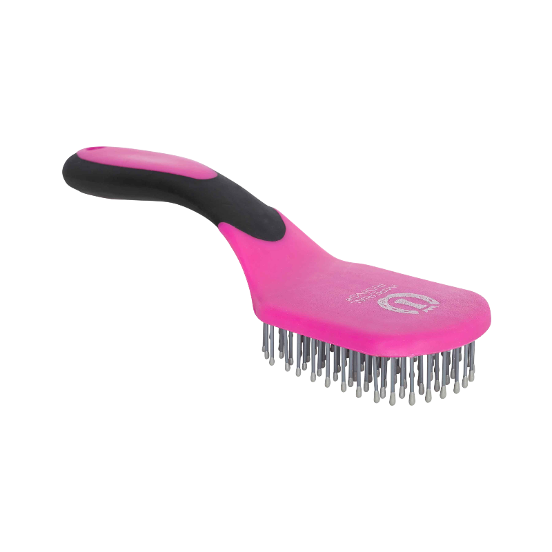 Imperial Riding - Brosse à crins Boomerang neon pink | - Ohlala