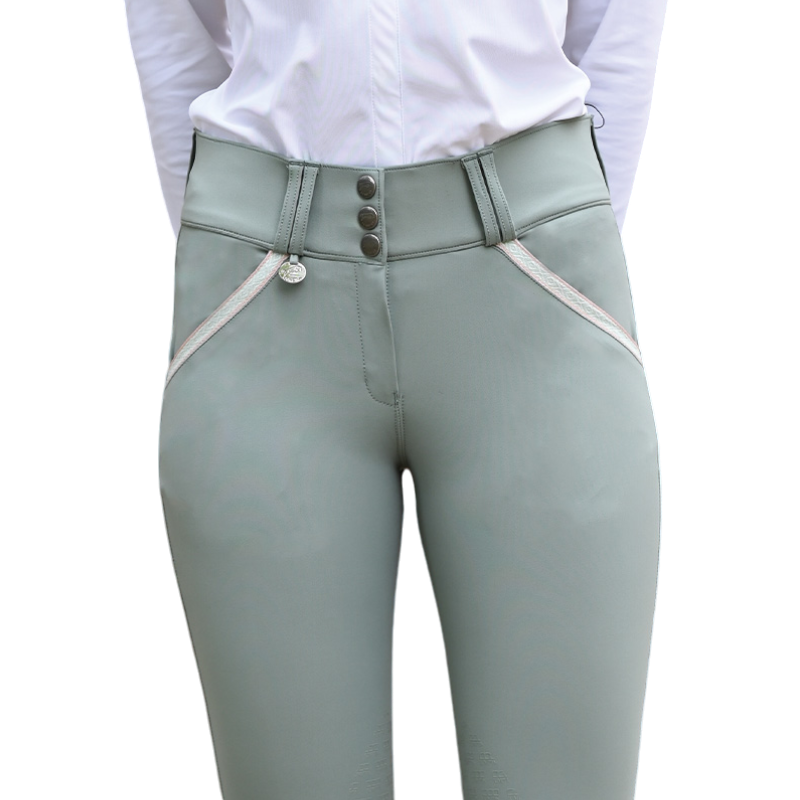 Jump'In - Pantalon d'équitation femme Sofia vert sauge | - Ohlala