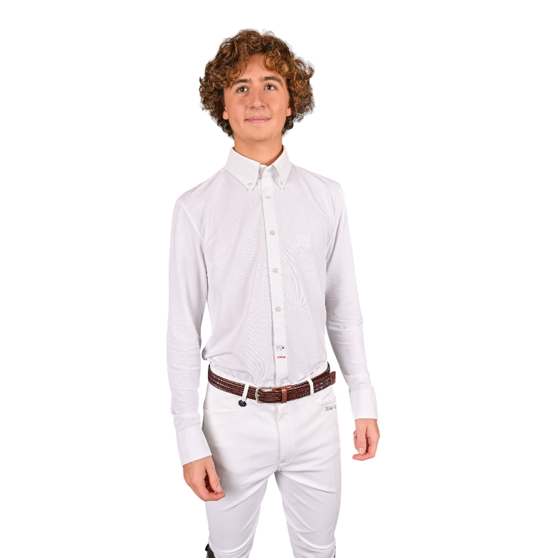 Jump'In - Chemise de concours manches longues homme Félix blanc | - Ohlala