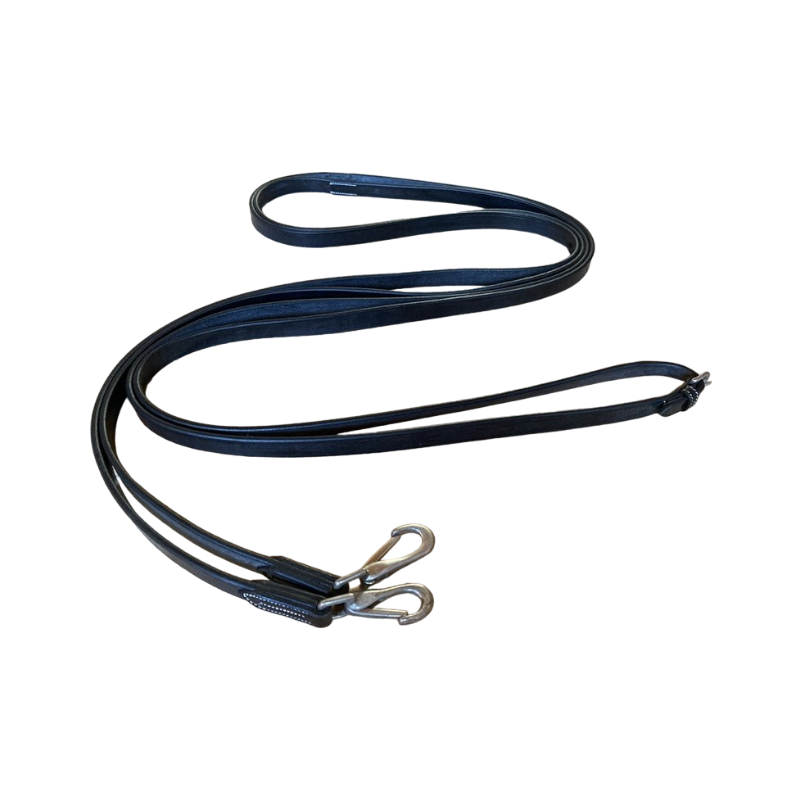 Jump'In - Rênes allemandes en cuir plat Week noir | - Ohlala