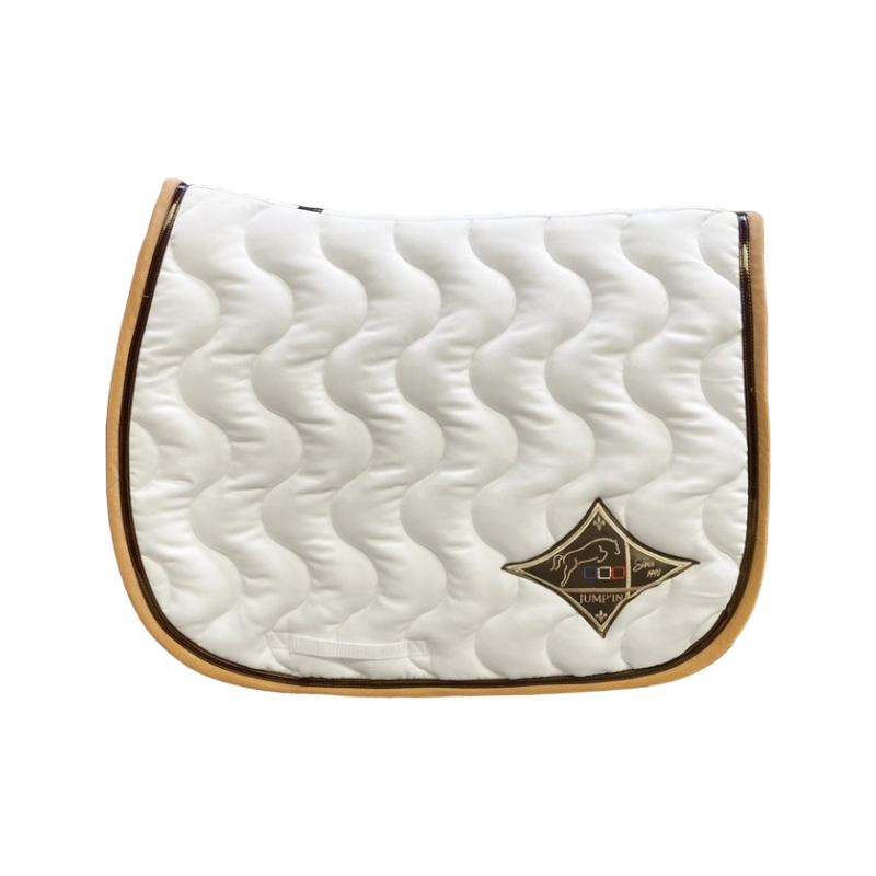 Jump'In - Tapis de selle Jumpad Écusson blanc/ choco/ caramel | - Ohlala