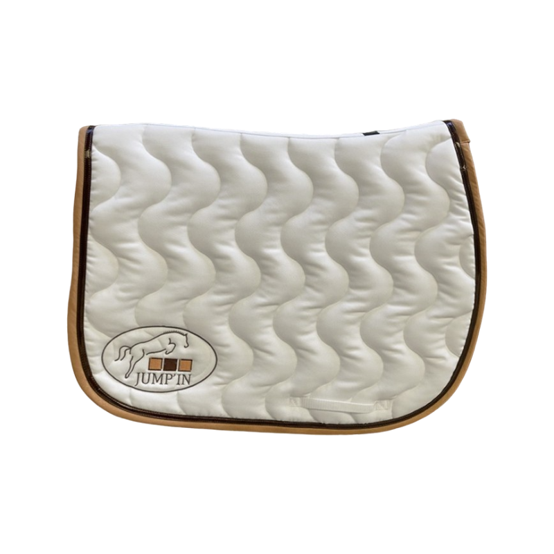 Jump'In - Tapis de selle Jumpad Écusson blanc/ choco/ caramel | - Ohlala