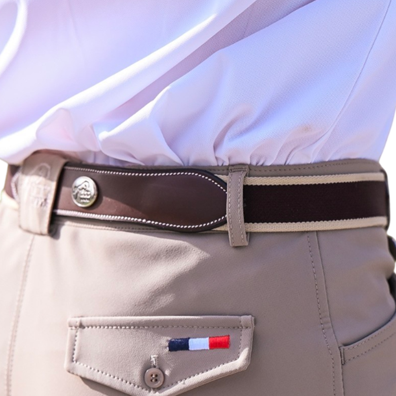 Jump'In - Ceinture élastique mixte havane | - Ohlala