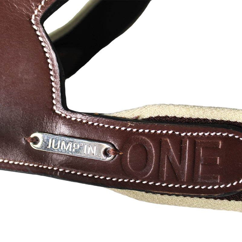 Jump'In - Collier de chasse élastique + martingale One Noisette | - Ohlala