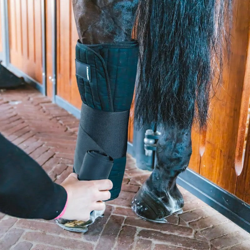 Kentucky Horsewear - Coton Stable Bandage Wraps noir (x4) | - Ohlala