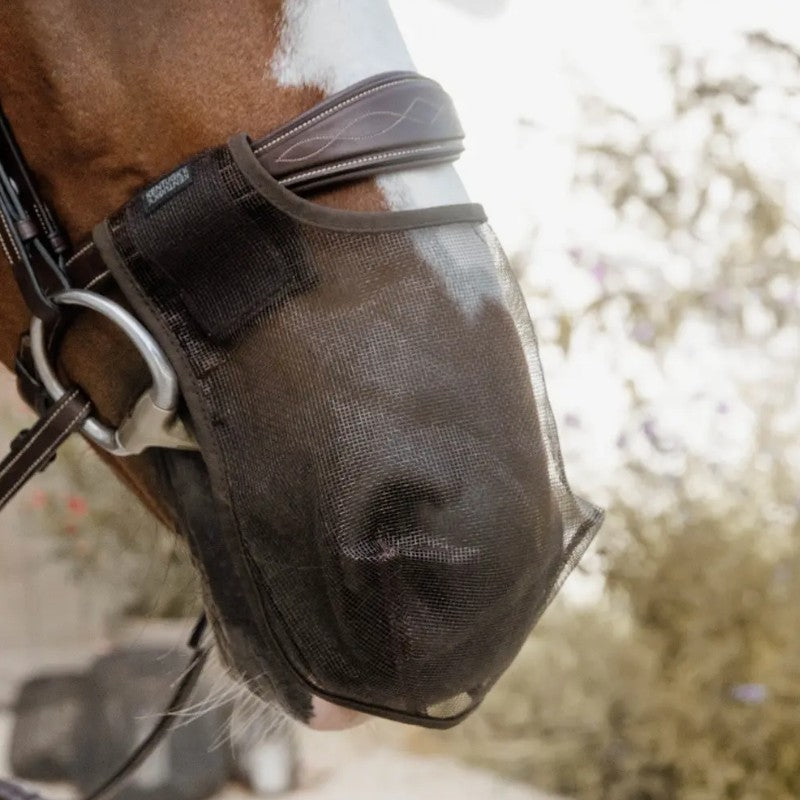 Kentucky Horsewear - Filet de nez anti-mouches marron | - Ohlala