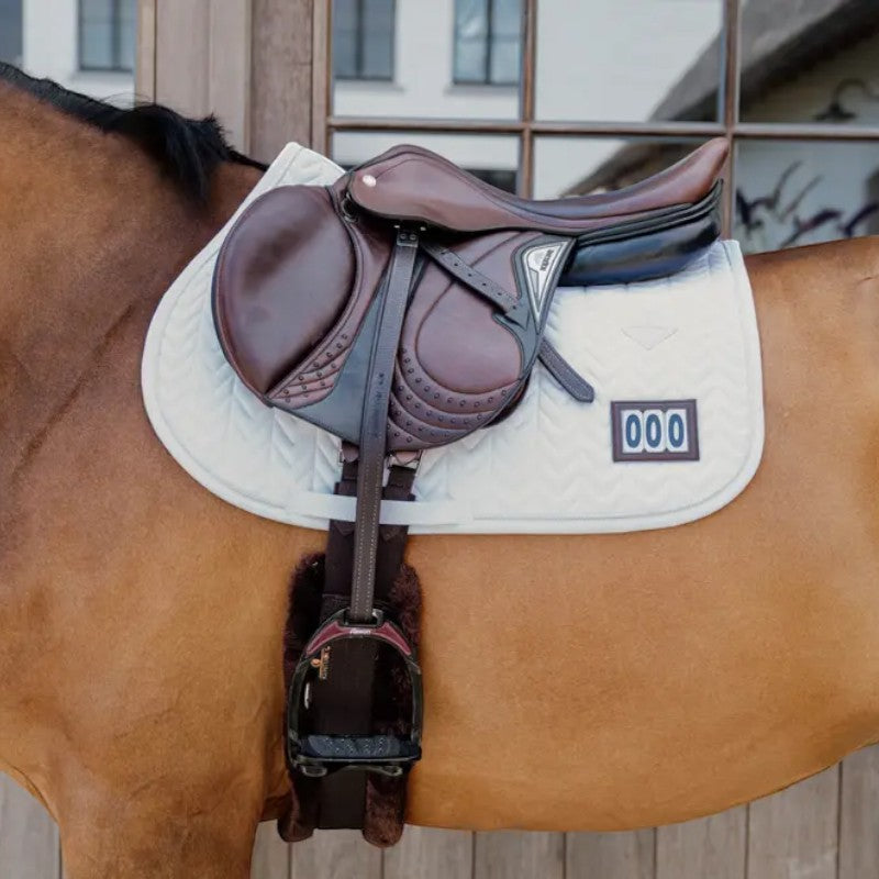 Kentucky Horsewear - Tapis de selle Fishbone Compétition 2 numéros blanc | - Ohlala