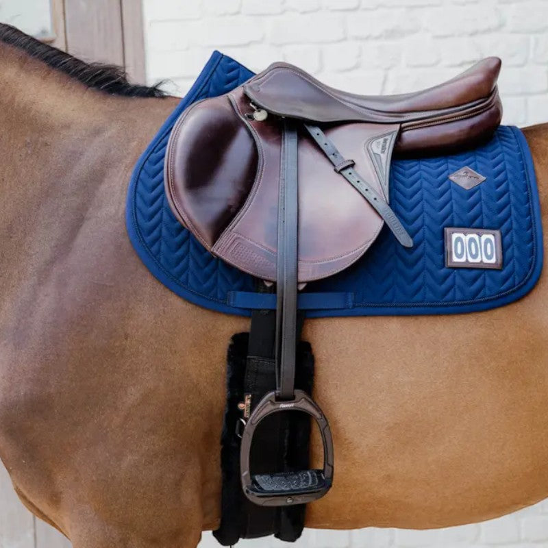 Kentucky Horsewear - Tapis de selle Fishbone Compétition 2 numéros marine | - Ohlala
