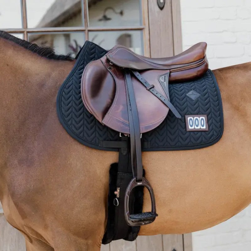 Kentucky Horsewear - Tapis de selle Fishbone Compétition 2 numéros noir | - Ohlala