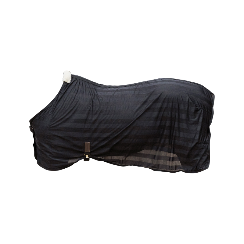 Kentucky Horsewear - Couverture anti-mouches légère rayée noir | - Ohlala