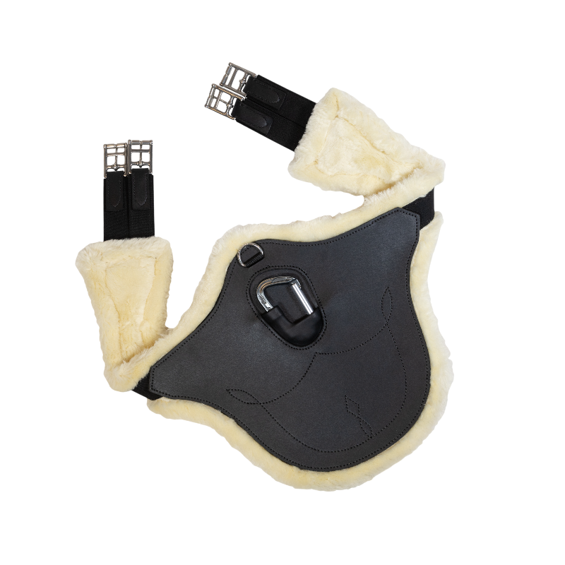 Kentucky Horsewear - Sangle bavette anatomique mouton noir | - Ohlala