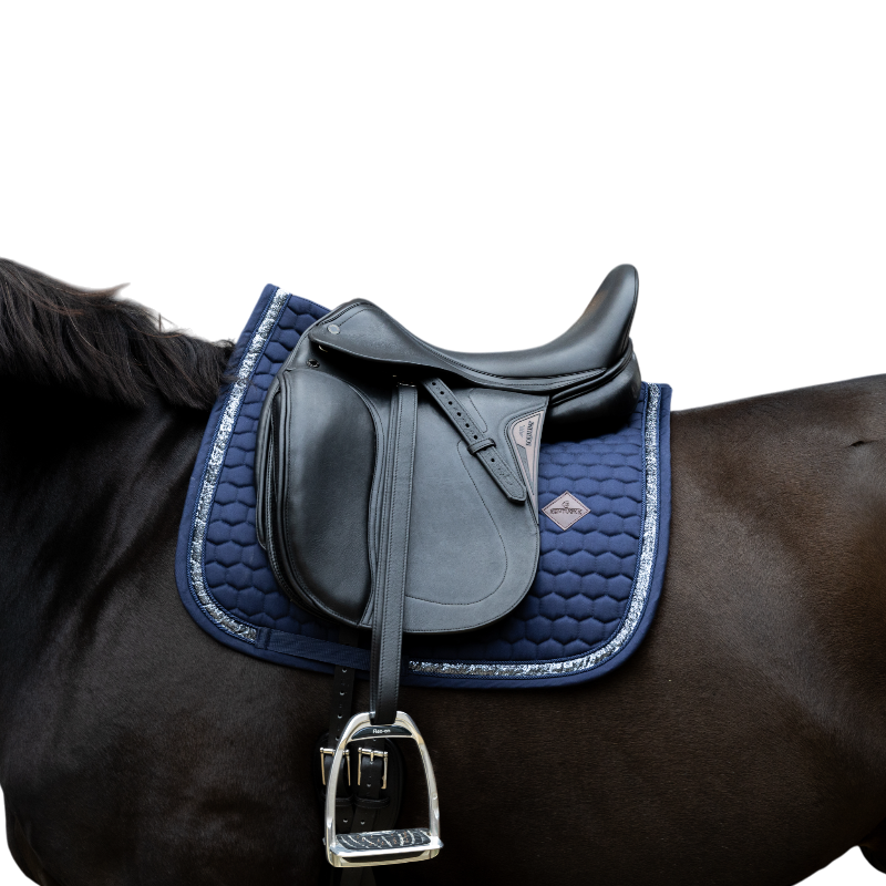 Kentucky Horsewear - Tapis de dressage Glitter Band marine | - Ohlala
