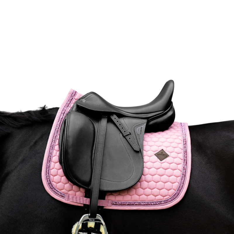 Kentucky Horsewear - Tapis de dressage Glitter Band rose | - Ohlala