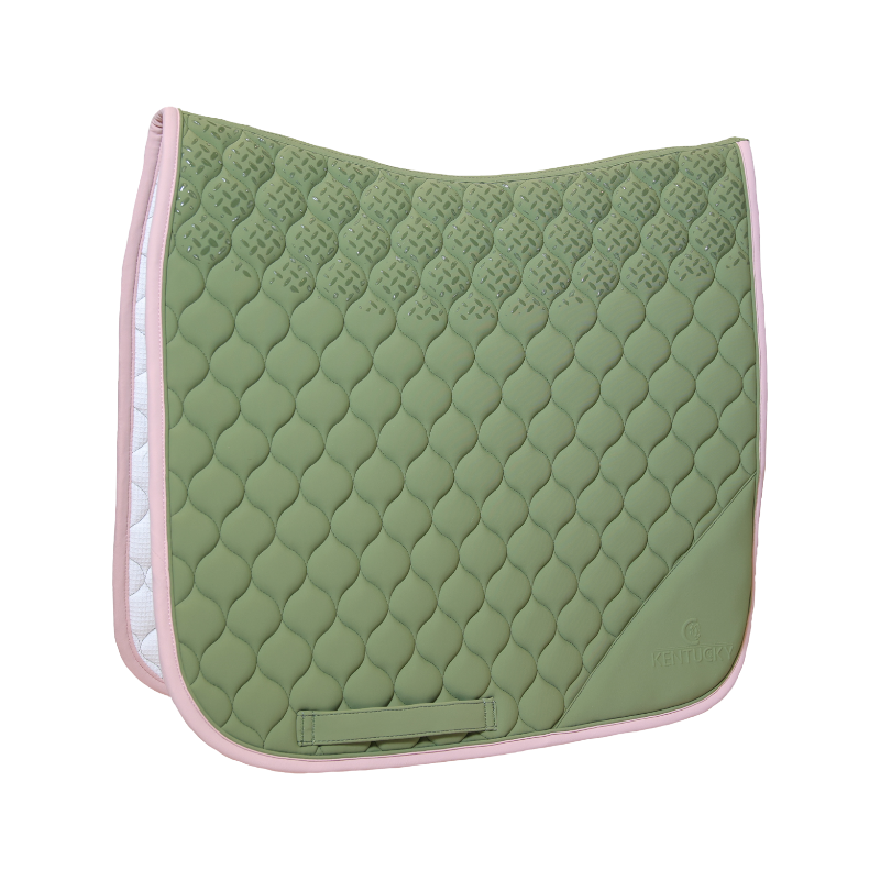 Kentucky Horsewear - Tapis de dressage Softshell Onion Quilt kaki/ vieux rose | - Ohlala