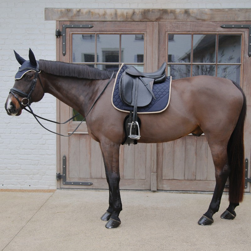 Kentucky Horsewear - Tapis de dressage Softshell Onion Quilt marine/beige | - Ohlala