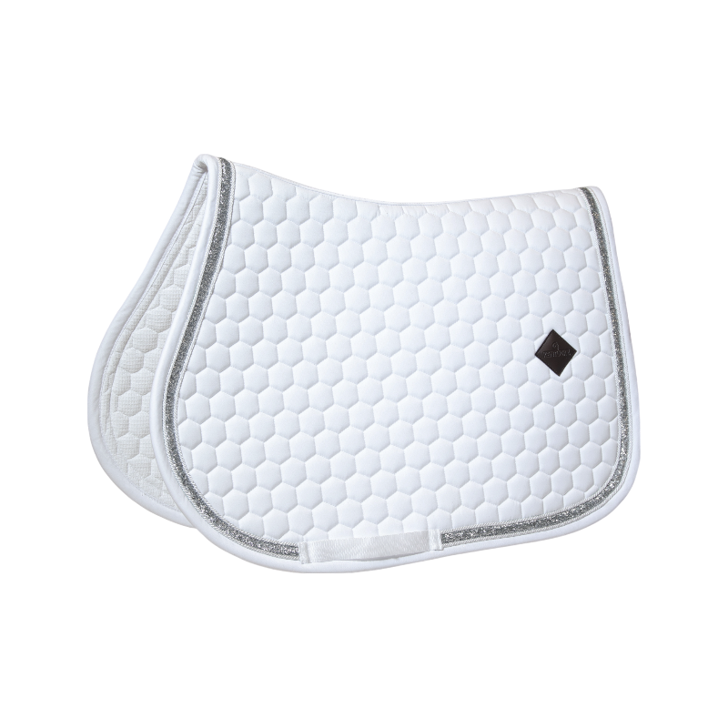 Kentucky Horsewear - Tapis de selle Glitter Band blanc/ argent | - Ohlala
