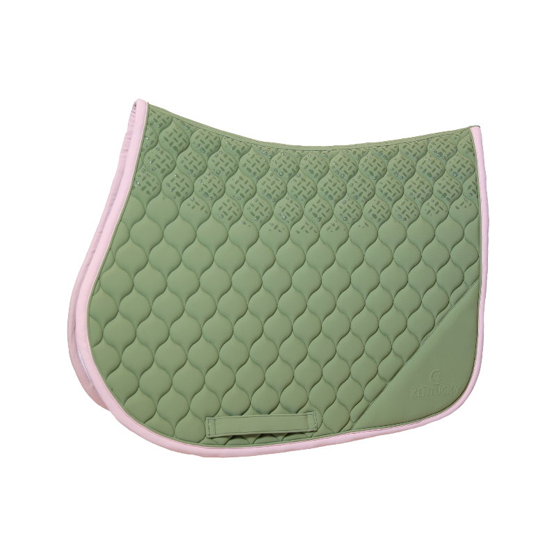 Kentucky Horsewear - Tapis de selle Softshell Onion Quilt kaki/ vieux rose | - Ohlala