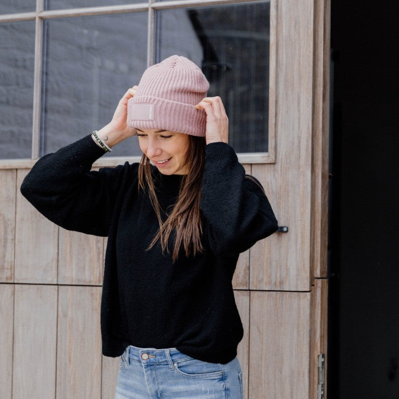 Kentucky Horsewear - Bonnet Rubber logo vieux rose | - Ohlala