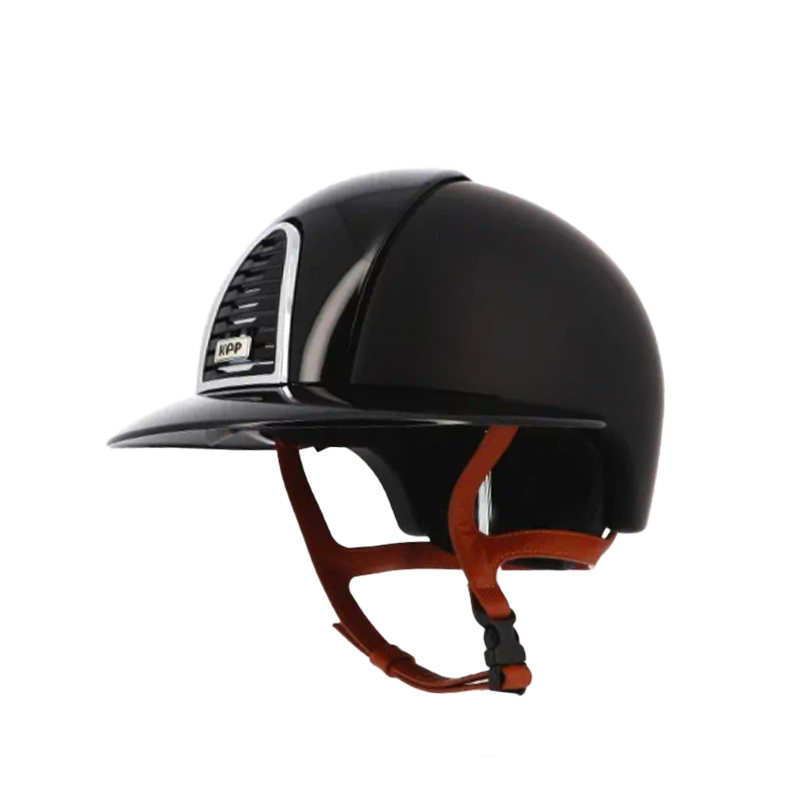 KEP - Casque Cromo 2.0 textile polo polish black jugulaire beige | - Ohlala