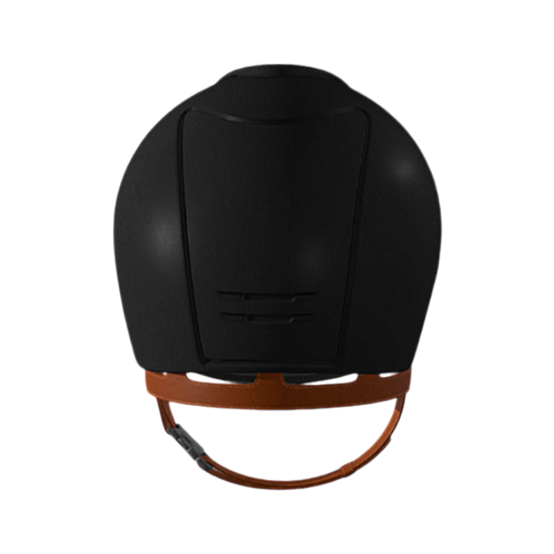 KEP - Casque d'équitation Cromo 2.0 matt noir jugulaire beige visière standard | - Ohlala