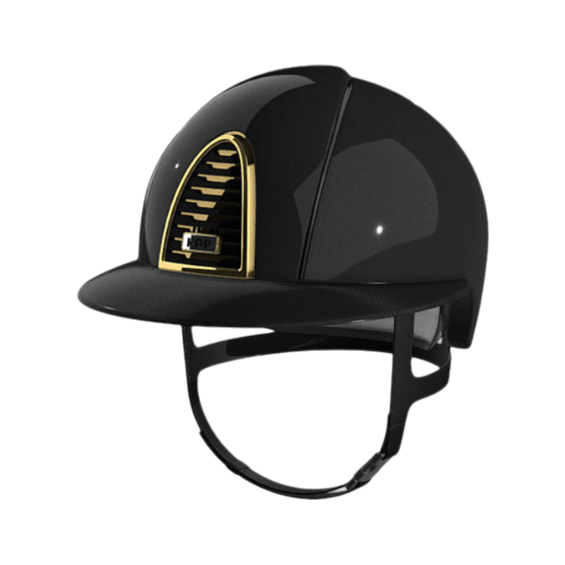 KEP - Casque d'équitation Cromo 2.0 Shine 2 noir visière polo cadre gold | - Ohlala