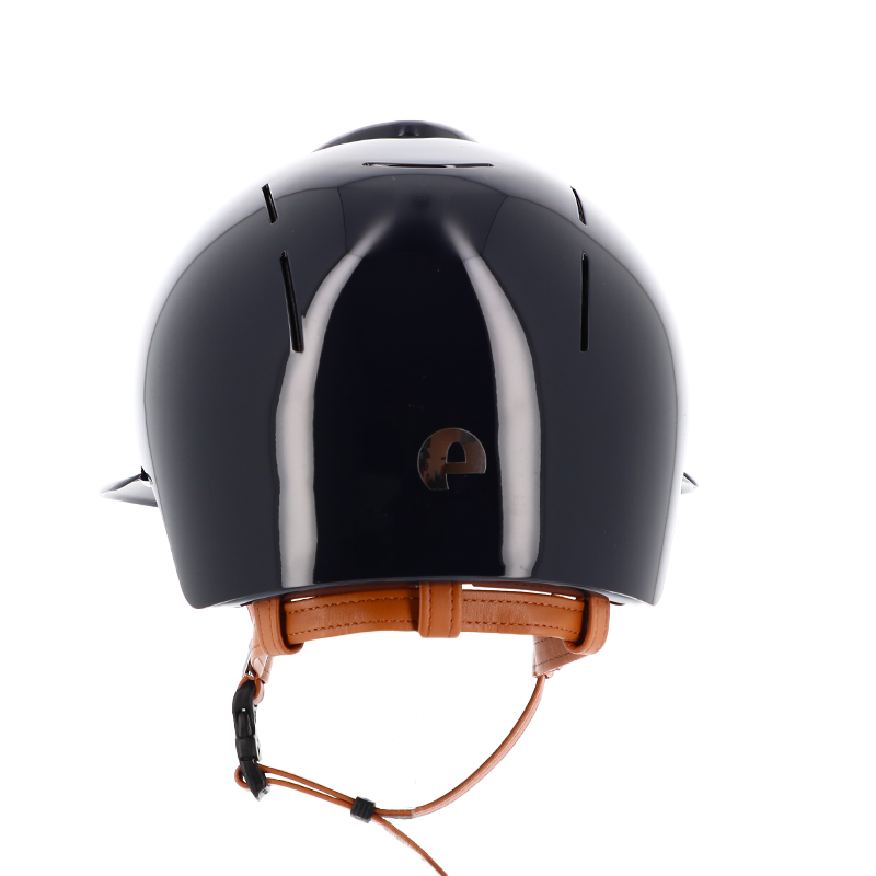 KEP - Casque d'équitation Smart Polish blue visière polo jugulaire beige | - Ohlala