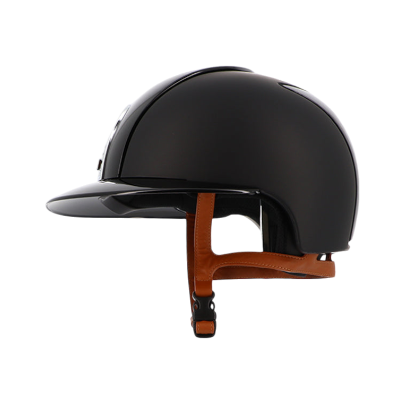 KEP - Casque Cromo 2.0 textile polo polish black jugulaire beige | - Ohlala