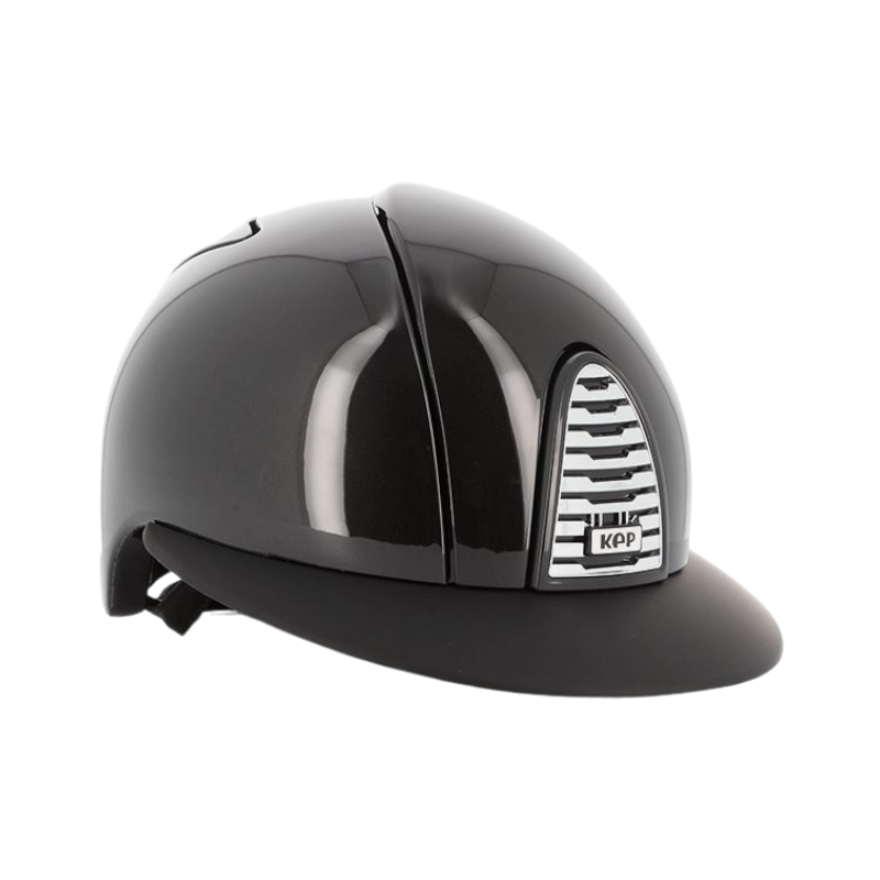 KEP - Casque d'équitation Cromo 2.0 Shine noir visière polo matt | - Ohlala