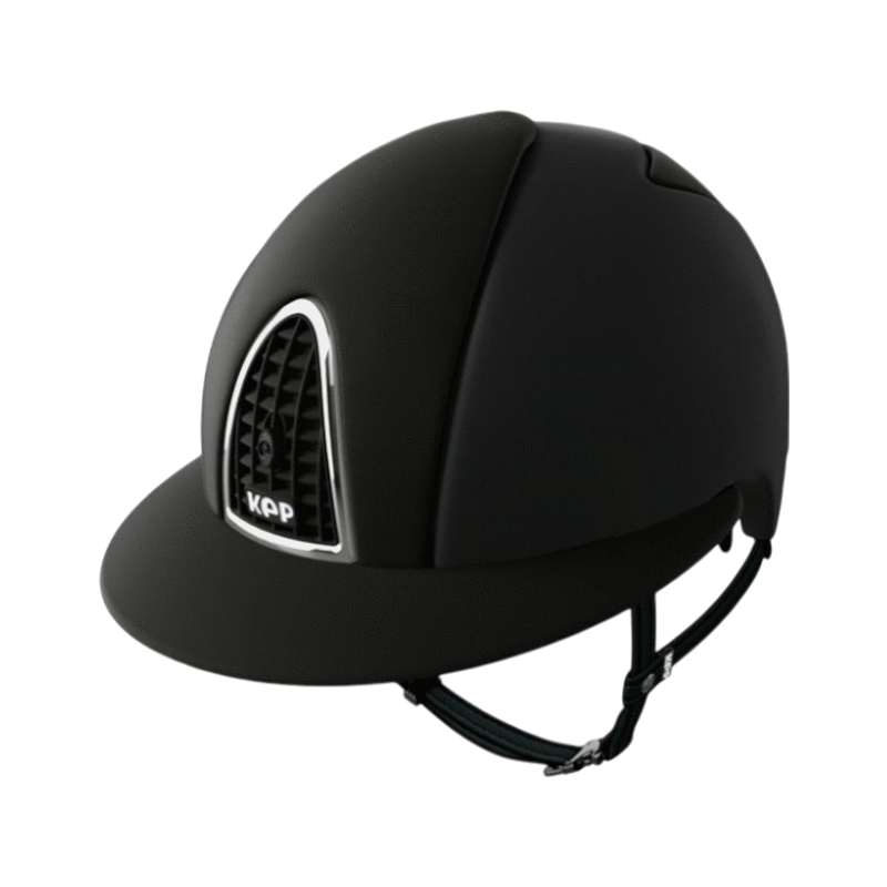 KEP - Casque d'équitation Cromo Textile noir visière polo | - Ohlala