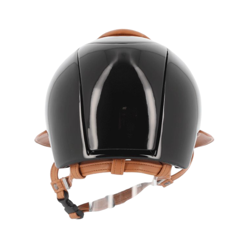 KEP - Casque personnalisé Cromo Polish Black Leather Cognac Visière Polo | - Ohlala