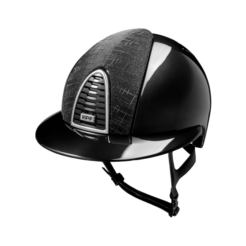 KEP - Casque d'équitation Cromo 2.0 édition limitée Shine Galassia black visière polo | - Ohlala