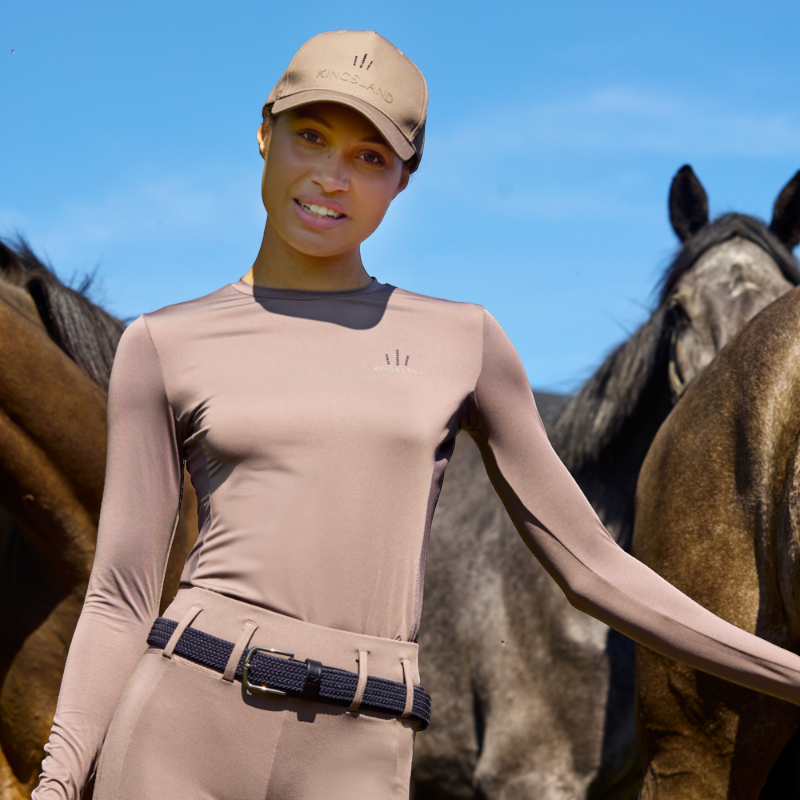 Kingsland - Baselayer manches longues femme KLLea O-Neck brown iron | - Ohlala