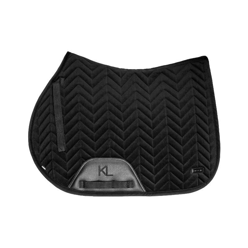 Kingsland - Tapis de selle KLVigga velvet noir | - Ohlala
