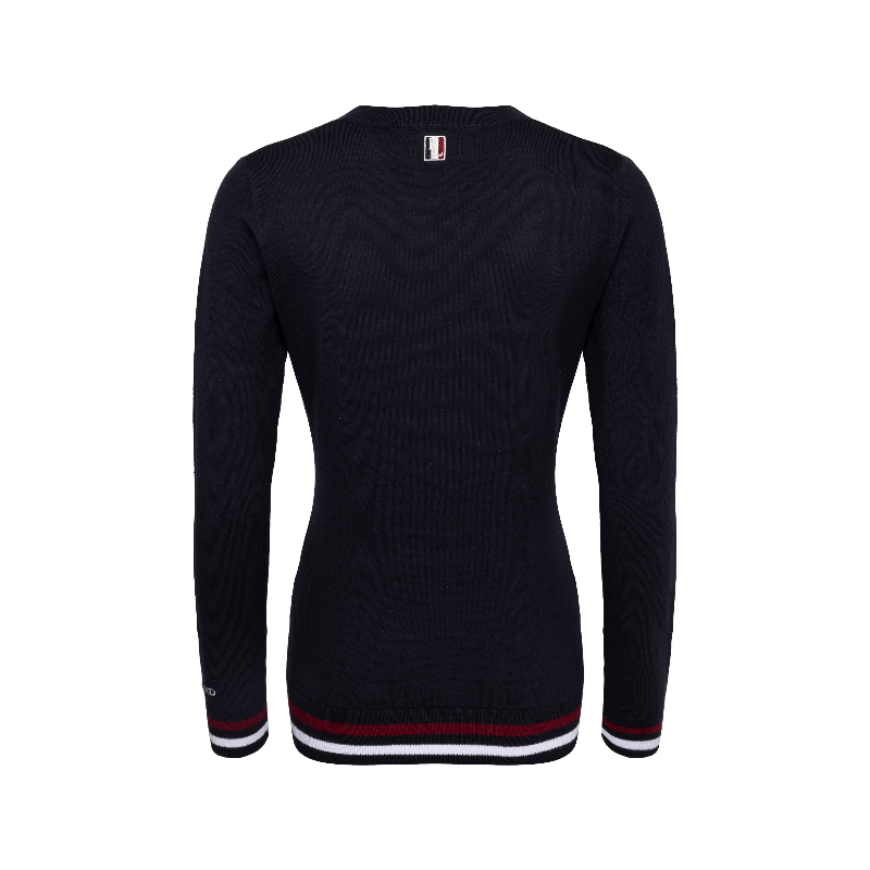 Kingsland - Pull manches longues col V femme Classic tricot marine | - Ohlala