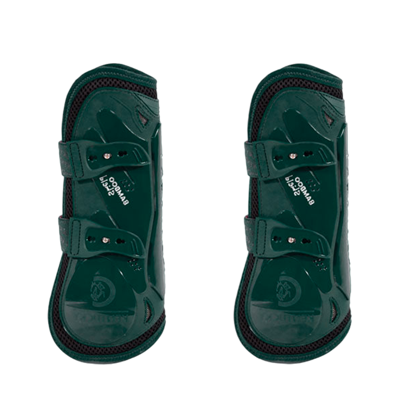 Kentucky Horsewear - Guêtres ouvertes Bamboo Elastic vert foncé x2 | - Ohlala