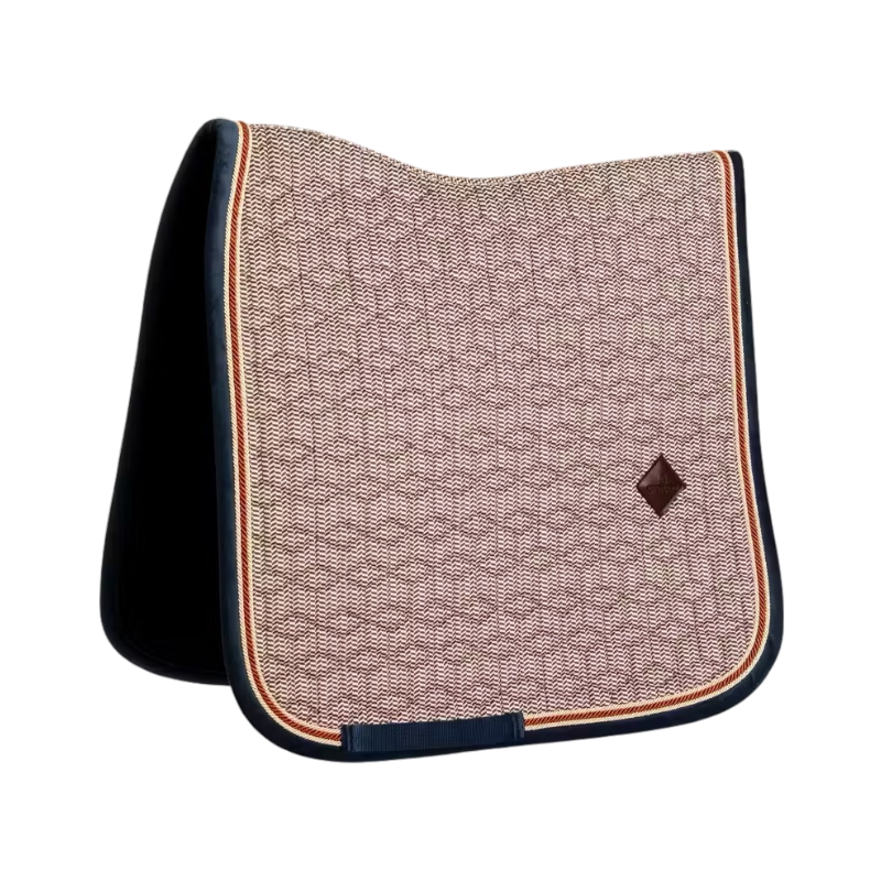 Kentucky Horsewear - Tapis de dressage pied de poule bordeaux/ navy | - Ohlala