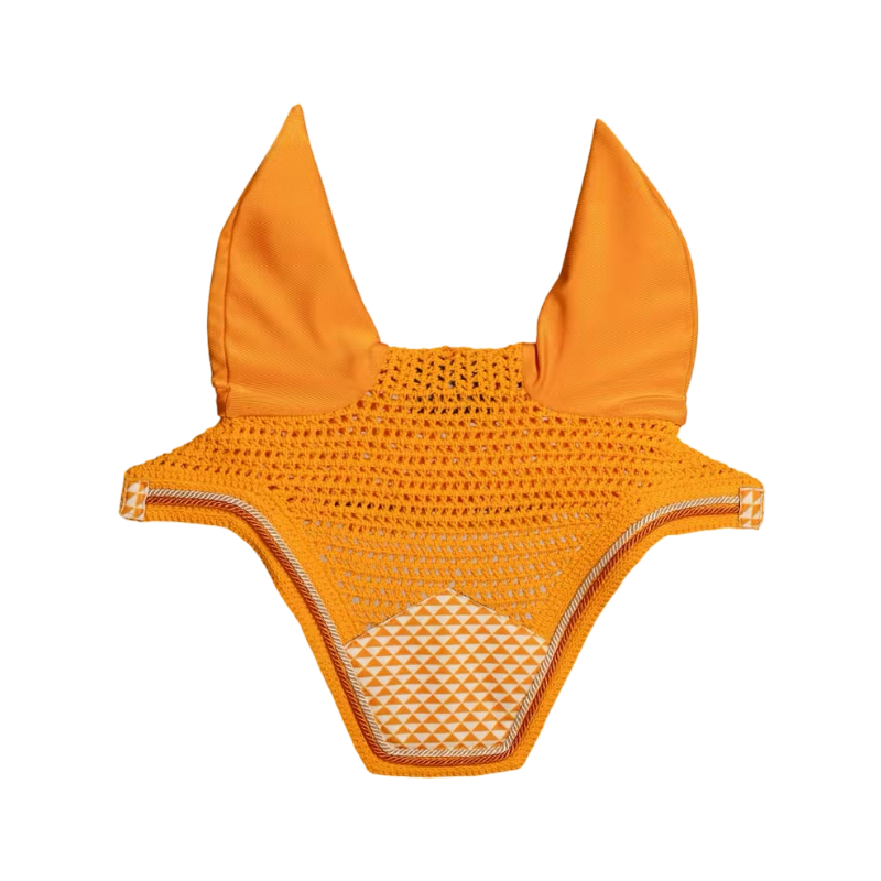 Kentucky Horsewear - Bonnet pour chevaux Wellington Velvet Printing flags orange | - Ohlala