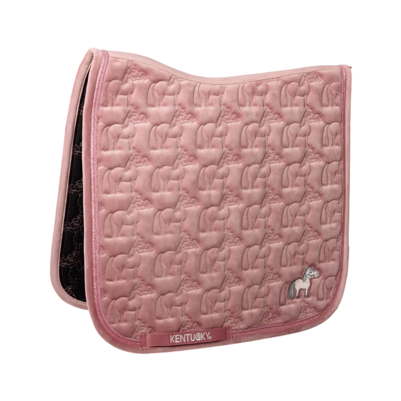 Kentucky Horsewear - Tapis de dressage Sammy glitter pearls vieux rose | - Ohlala