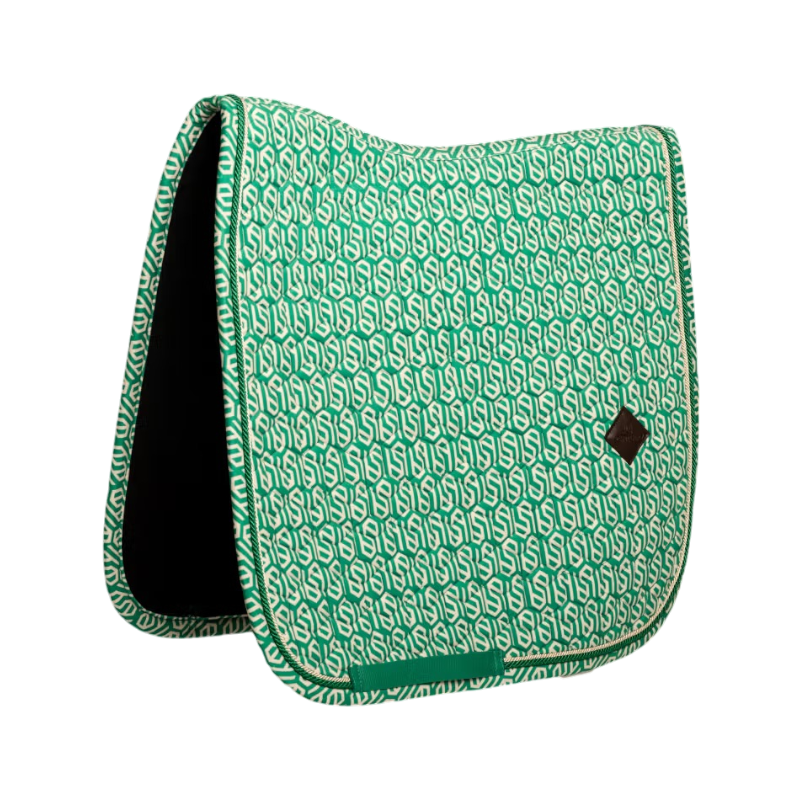 Kentucky Horsewear - Tapis de dressage Velvet Printing maze cipher vert/ blanc | - Ohlala