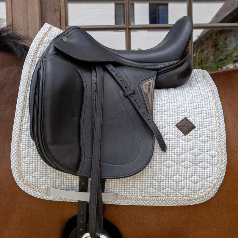 Kentucky Horsewear - Tapis de dressage Velvet Printing pied de poule gris/ blanc | - Ohlala