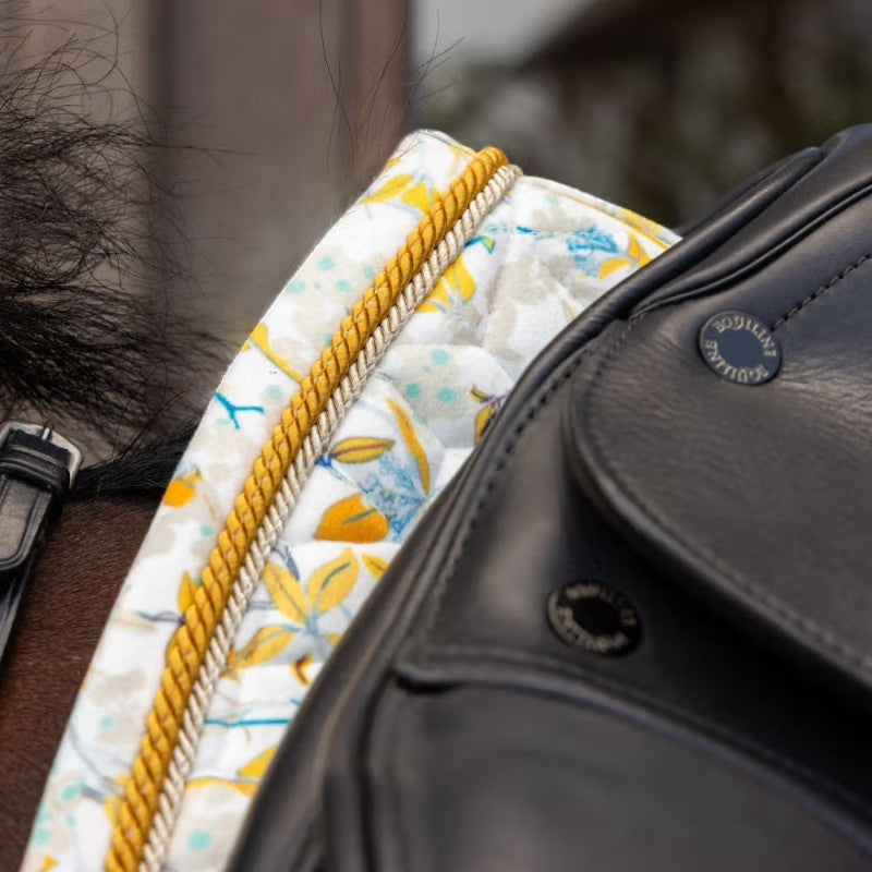 Kentucky Horsewear - Tapis de dressage Velvet Printing spring leaves whispers marron/ blanc | - Ohlala