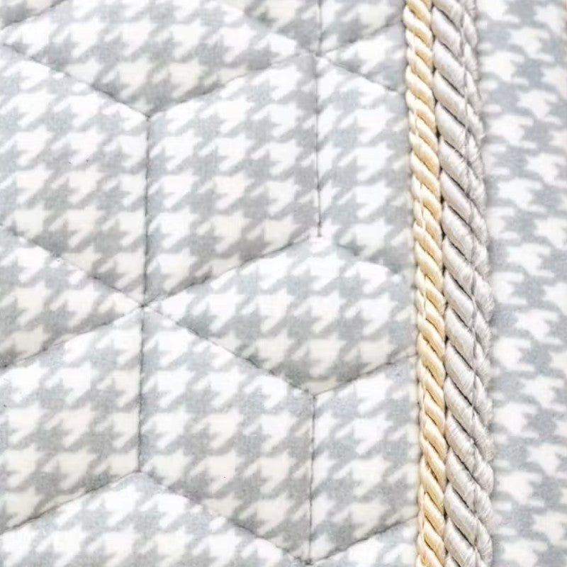 Kentucky Horsewear - Tapis de selle Velvet Printing pied de poule gris/ blanc | - Ohlala