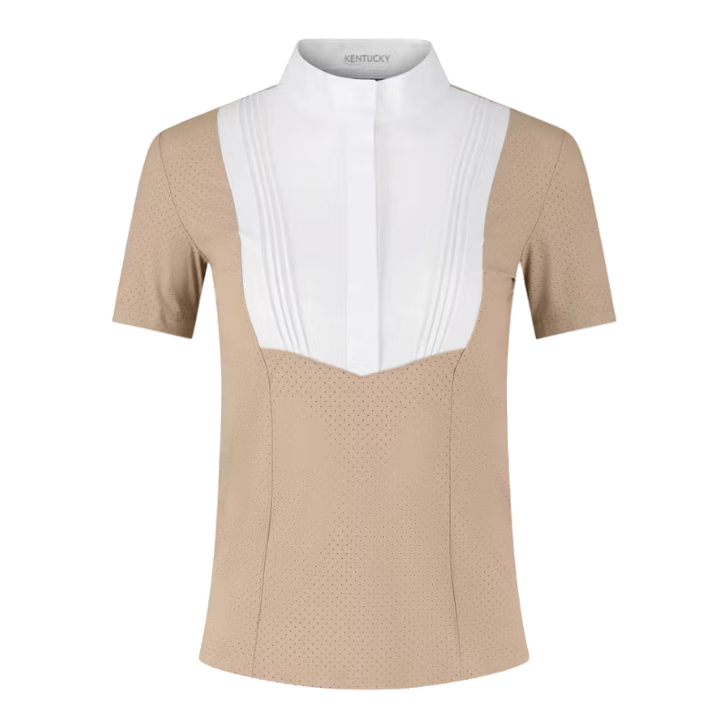 Kentucky Horsewear - Polo manches courtes femme Heritage Air beige | - Ohlala