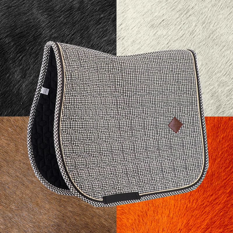 Kentucky Horsewear - Tapis de selle Pied de Poule noir | - Ohlala