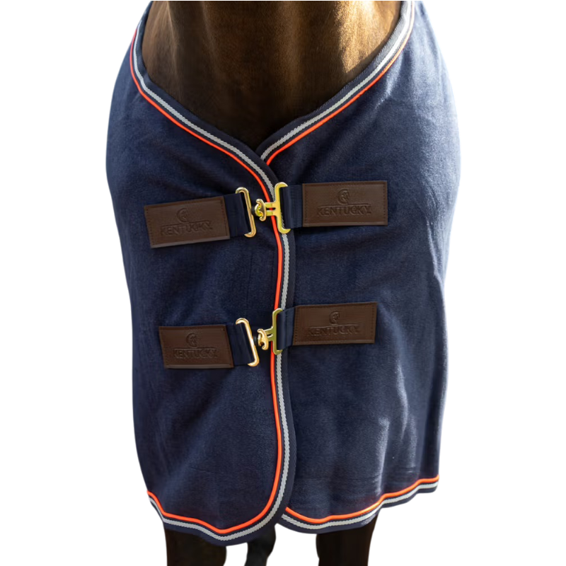 Kentucky Horsewear - Couverture polaire Heavy Melange marine | - Ohlala